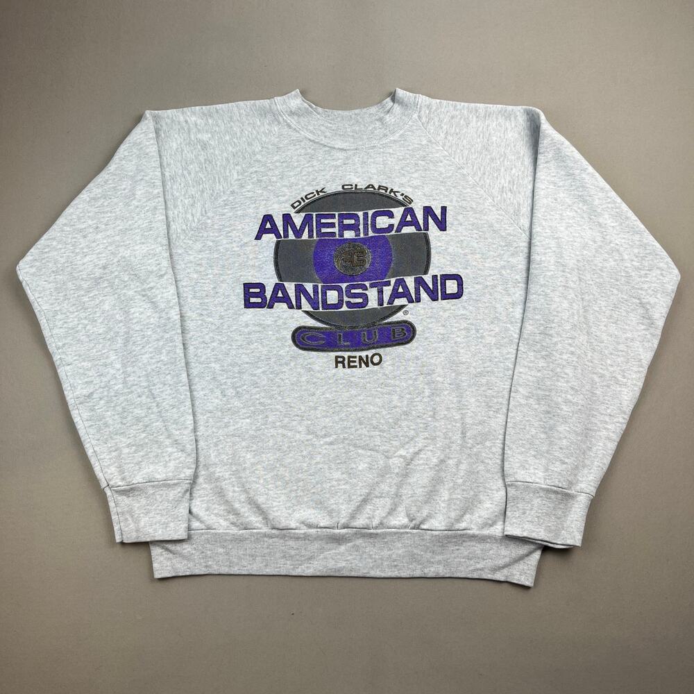 Vintage Rock N' Roll Sweatshirt Adult Medium Gray American Bandstand Dick Clark